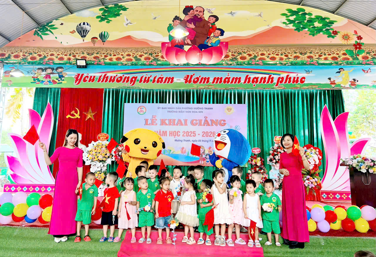 TRƯỜNG MẦM NON HOA SEN TỔ CHỨC KHAI GIẢNG NĂM HỌC MỚI TRANG TRỌNG, Ý NGHĨA VÀ LAN TỎA.